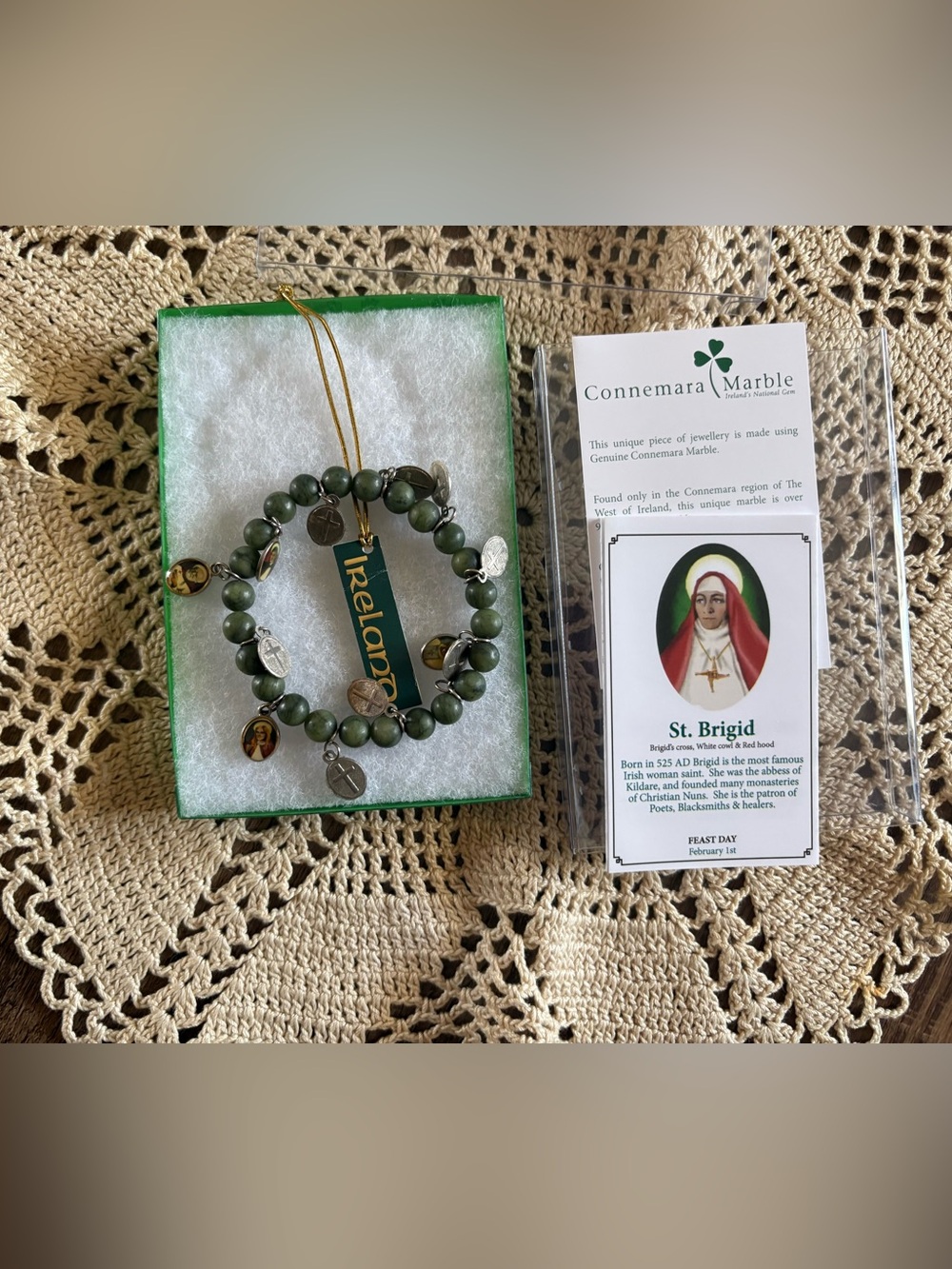 Connemara Irish Saints Bracelet Stretch new in box QVC